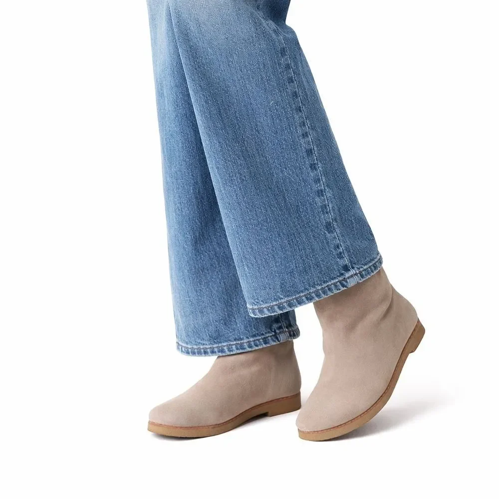 Lauren Manoogian Suede Size 39 US 9 Alpaca Blend Lined Tan Leather Boots